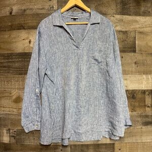 J. Jill Love Linen Popover Top Sz 2x